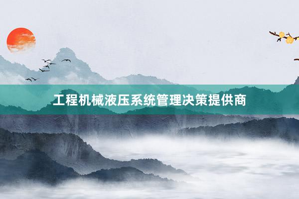 工程机械液压系统管理决策提供商