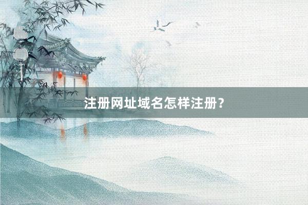 注册网址域名怎样注册？
