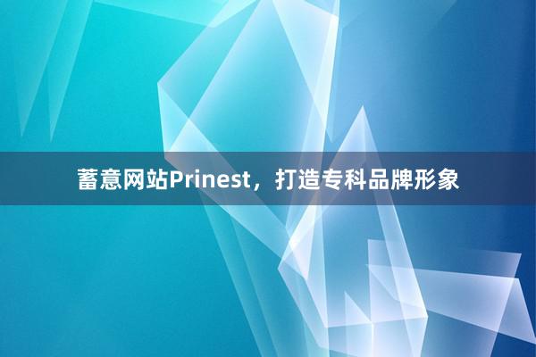 蓄意网站Prinest，打造专科品牌形象